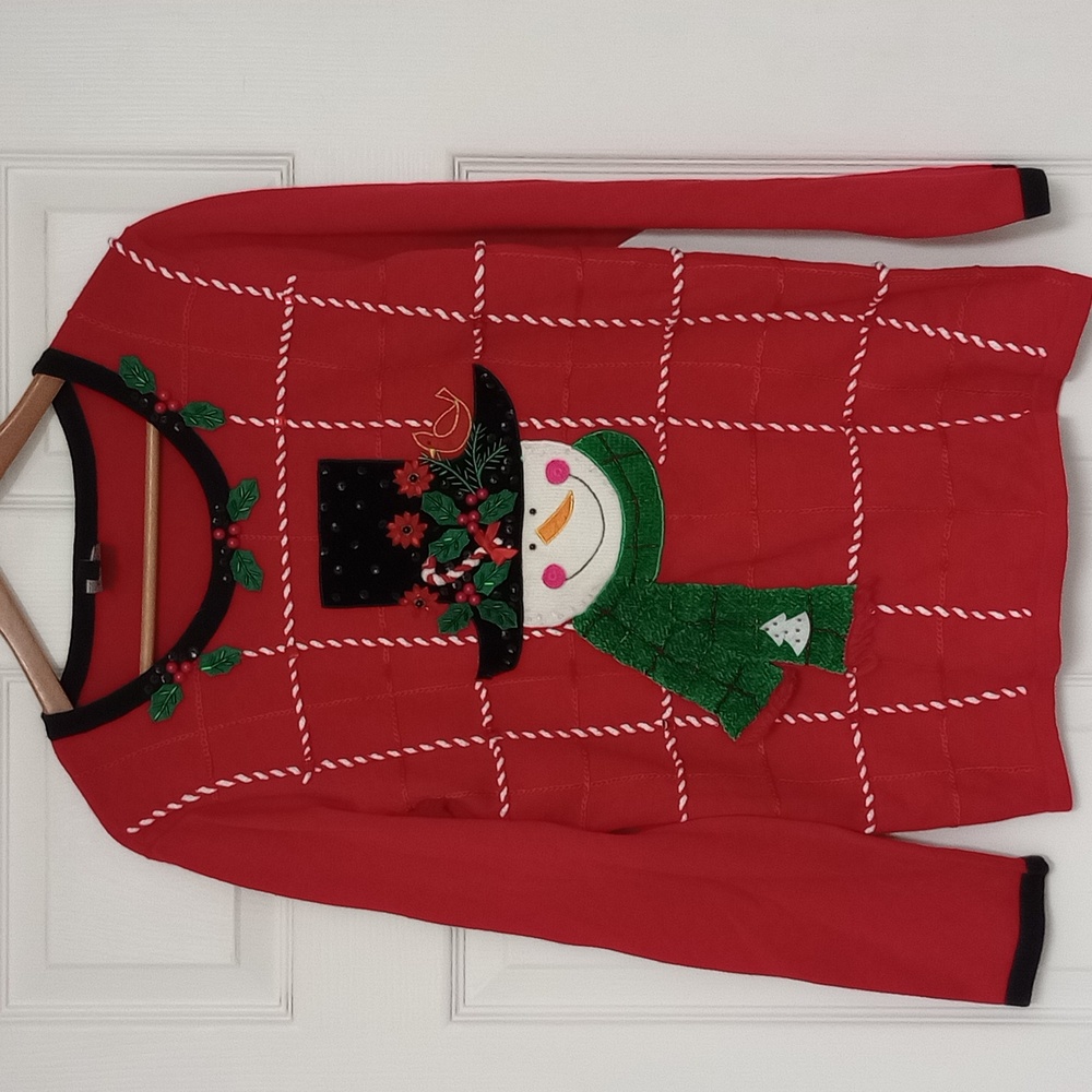 Red Knit Sweater - image 1